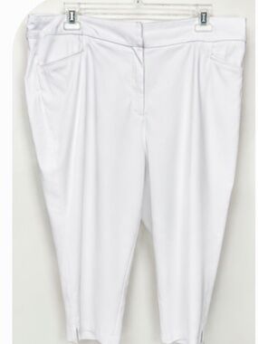 PGA TOUR Women White Golf Capri Pants Size 18 Stretch Cropped 21 Inseam